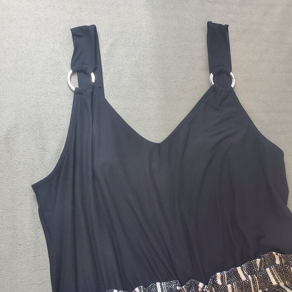 No Boundaries Shorts Women's Large 11-13 Black & White Easy Pull-Up Silver Rings - Picture 4 of 12